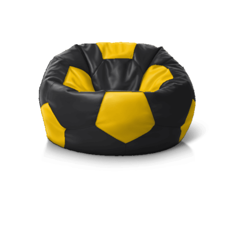 Замовляйте 'Крісло м''яч Black + Yellow': безкаркасні меблі для відпочинку, зручна посадка.